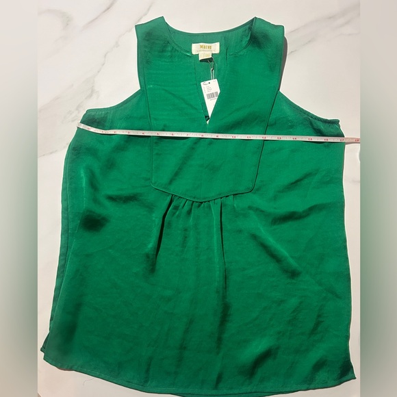 Maeve by Anthropologie Women's Silky Sleeveless Blouse Top Bright Green
Size 2 - Picture 4 of 7